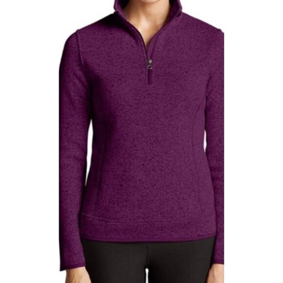 Eddie Bauer T/M Radiator fleece maroon 1/4 zip feature. - Picture 1 of 11